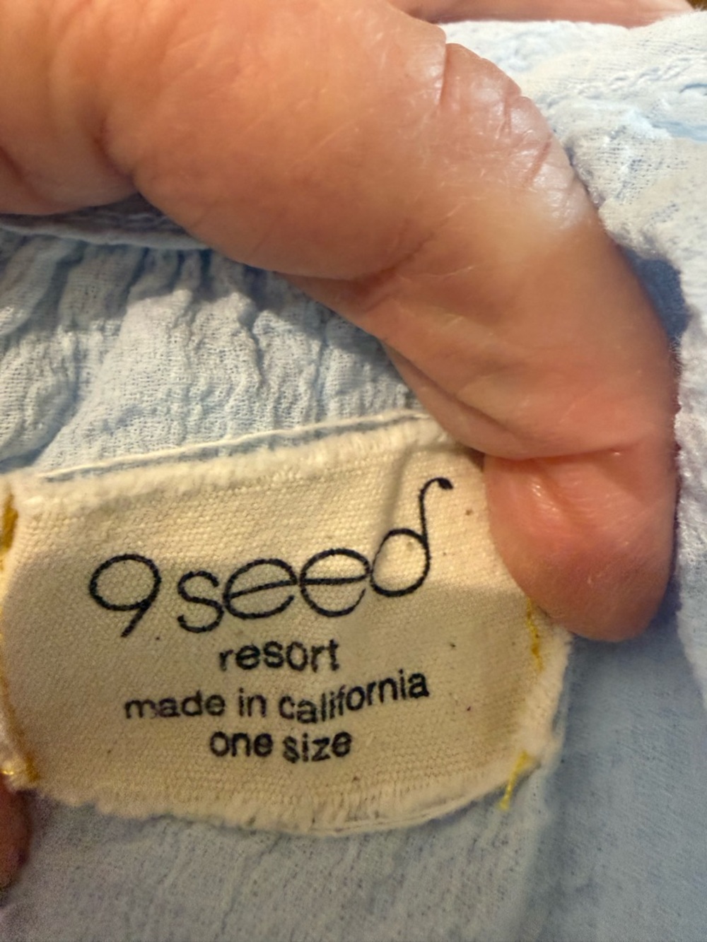 9 Seed light Blue Maxi Dress with Spaghetti Straps - Picture 2 of 3